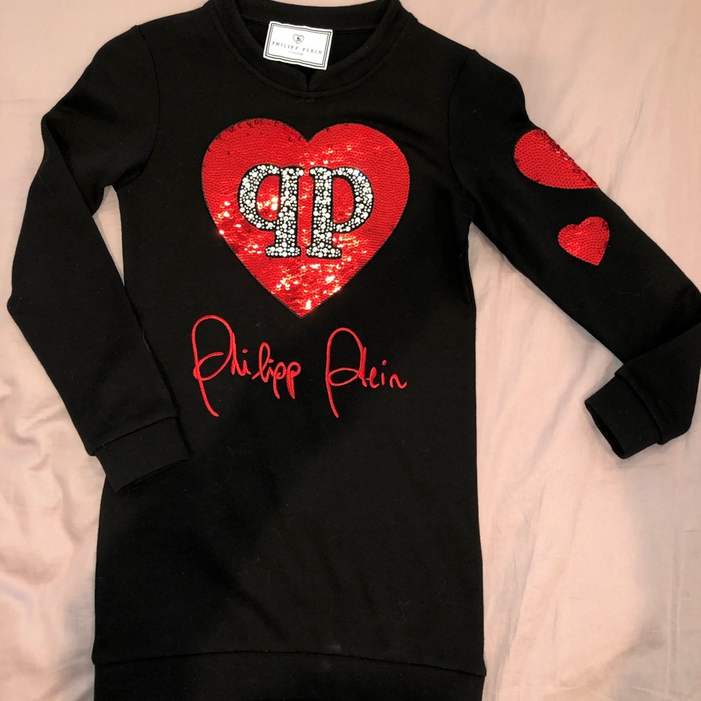 Black Philipp plein sweater dress